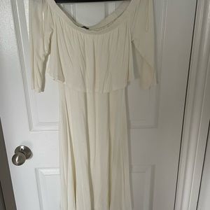 Off white off shoulder dress